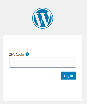 Wordfence asking for 2FA authentication code