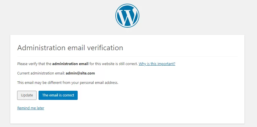 Admin Email Verification